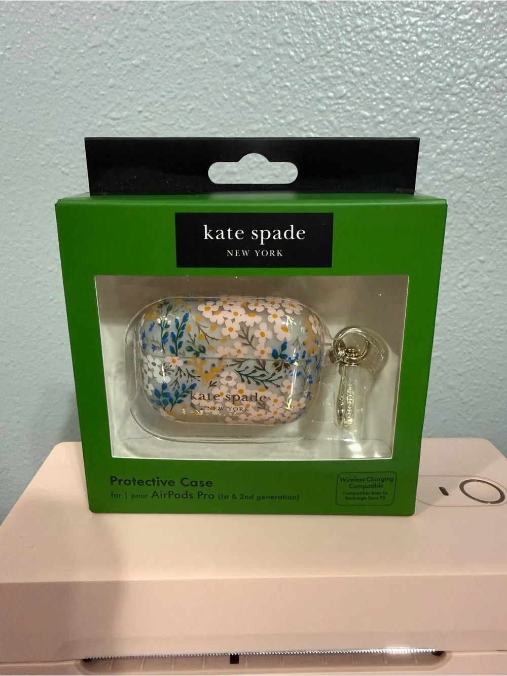 kate spade Floral AirPods Pro Protective Case in White, Pink, Blue, Gold